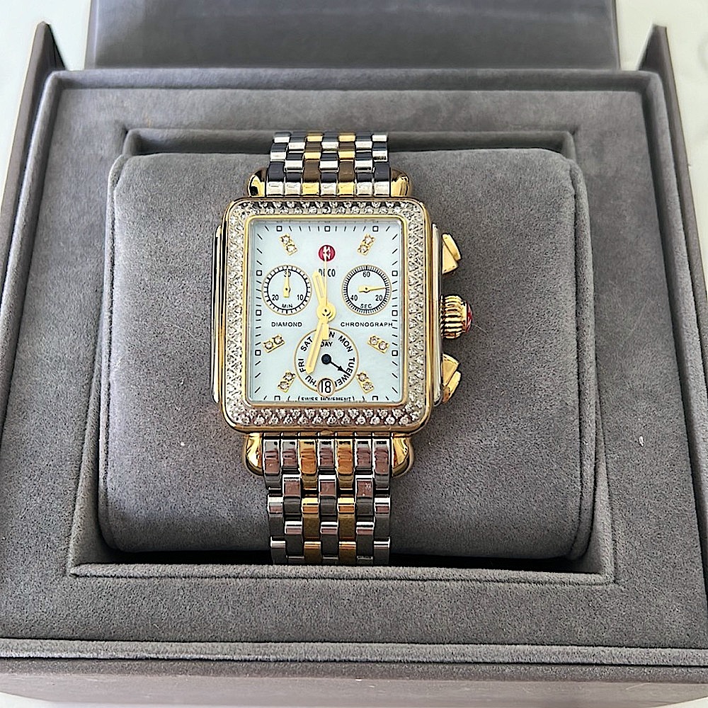 Michele Deco Two-Toned Watch